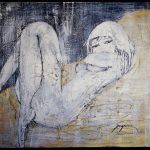 golden blanket, 100X120cm, acrylic on canvas
