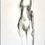 standing figure 100X180 cm ink on canvas